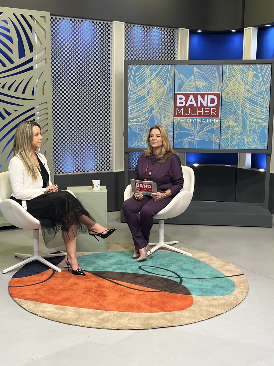Participação no programa Band Mulher, com Regina Lima